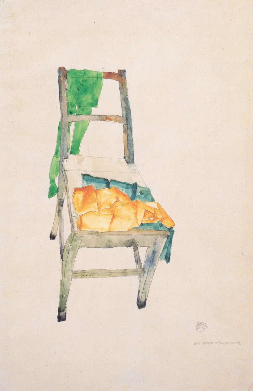 Deux de mes mouchoirs - 21-4-1912 - Egon Schiele