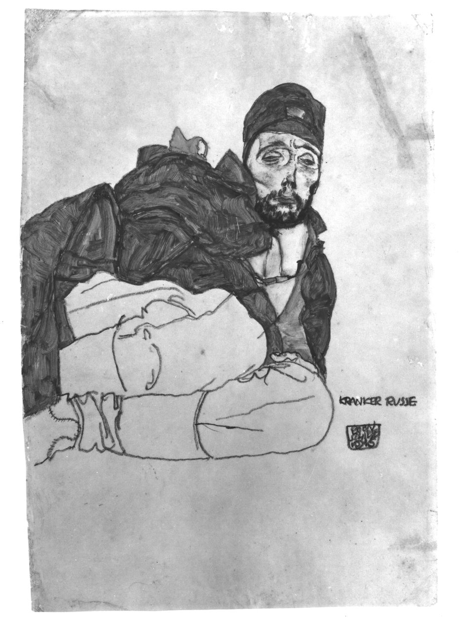 Un Russe malade, 1915 - Egon Schiele