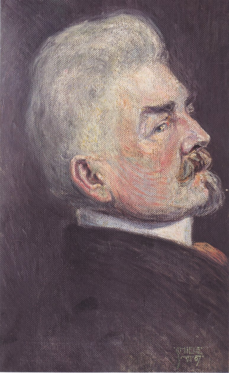 Portrait de Leopold Czihaczek de profil - Egon Schiele