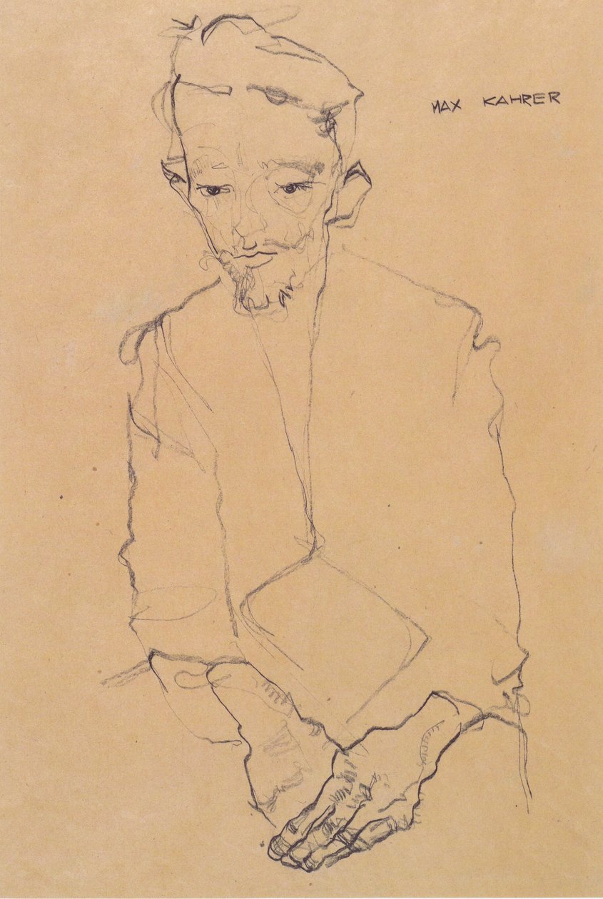 Portrait de Max Kahrer - Egon Schiele