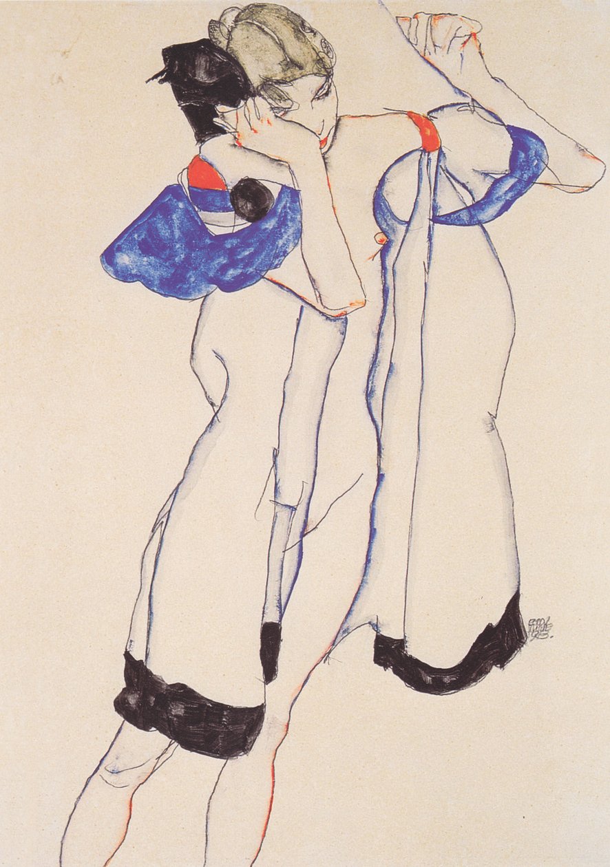 Femme en robe de chambre - Egon Schiele