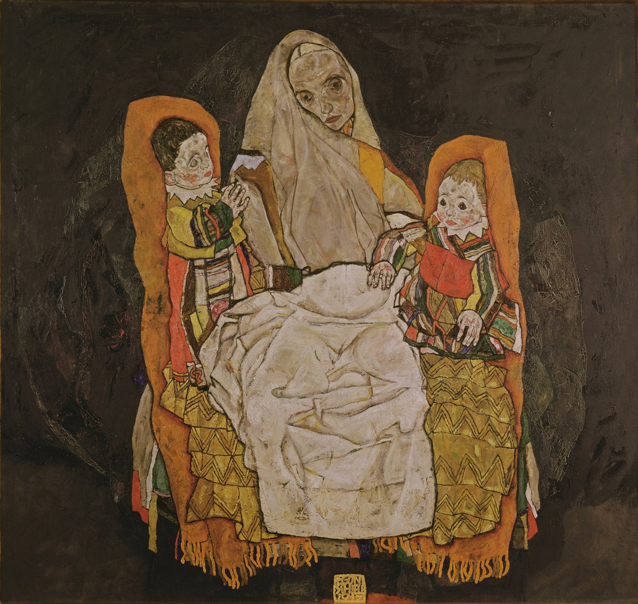 Mère avec deux enfants, 1915-17 - Egon Schiele