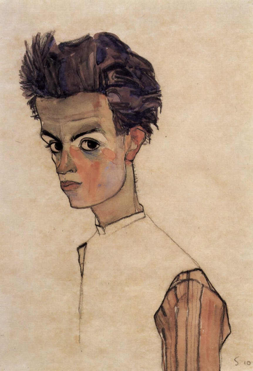 Autoportrait - Egon Schiele