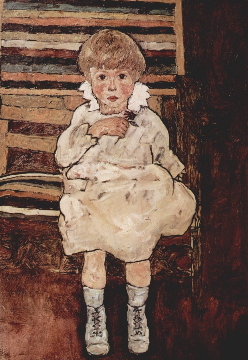 Enfant assis - Egon Schiele