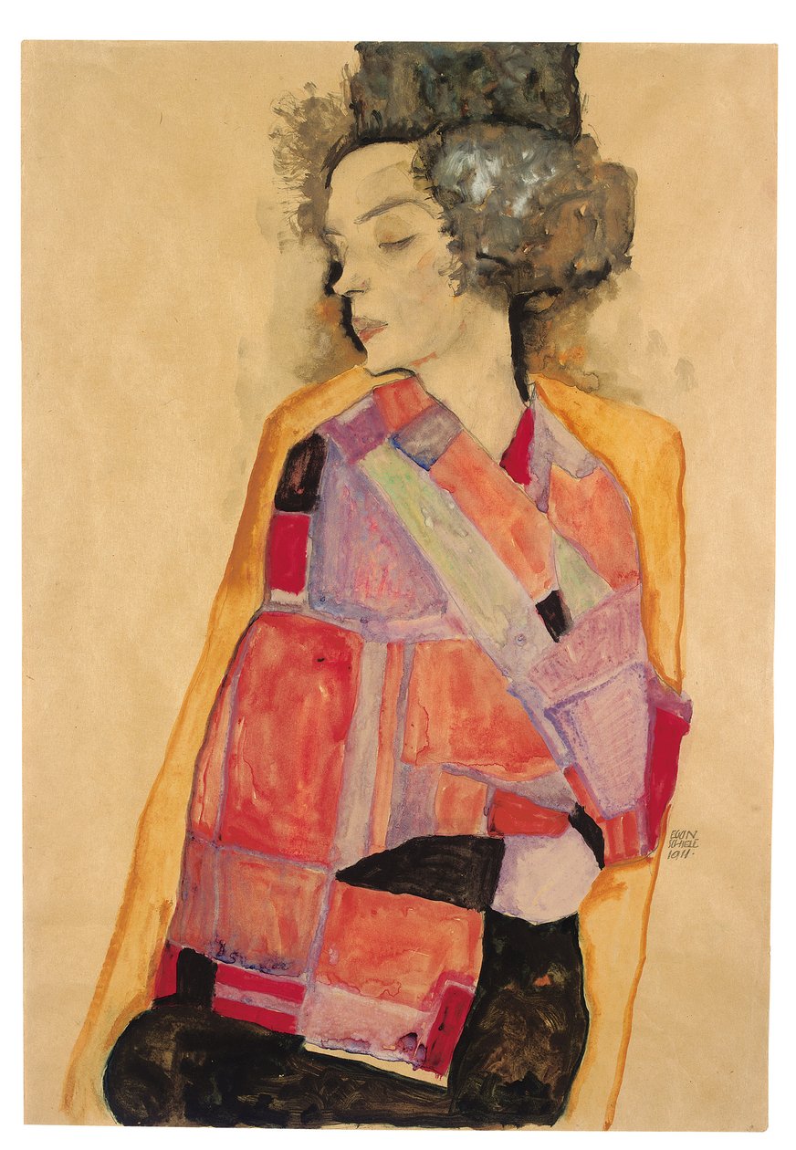 Femme rêvant (Gerti Schiele) - Egon Schiele