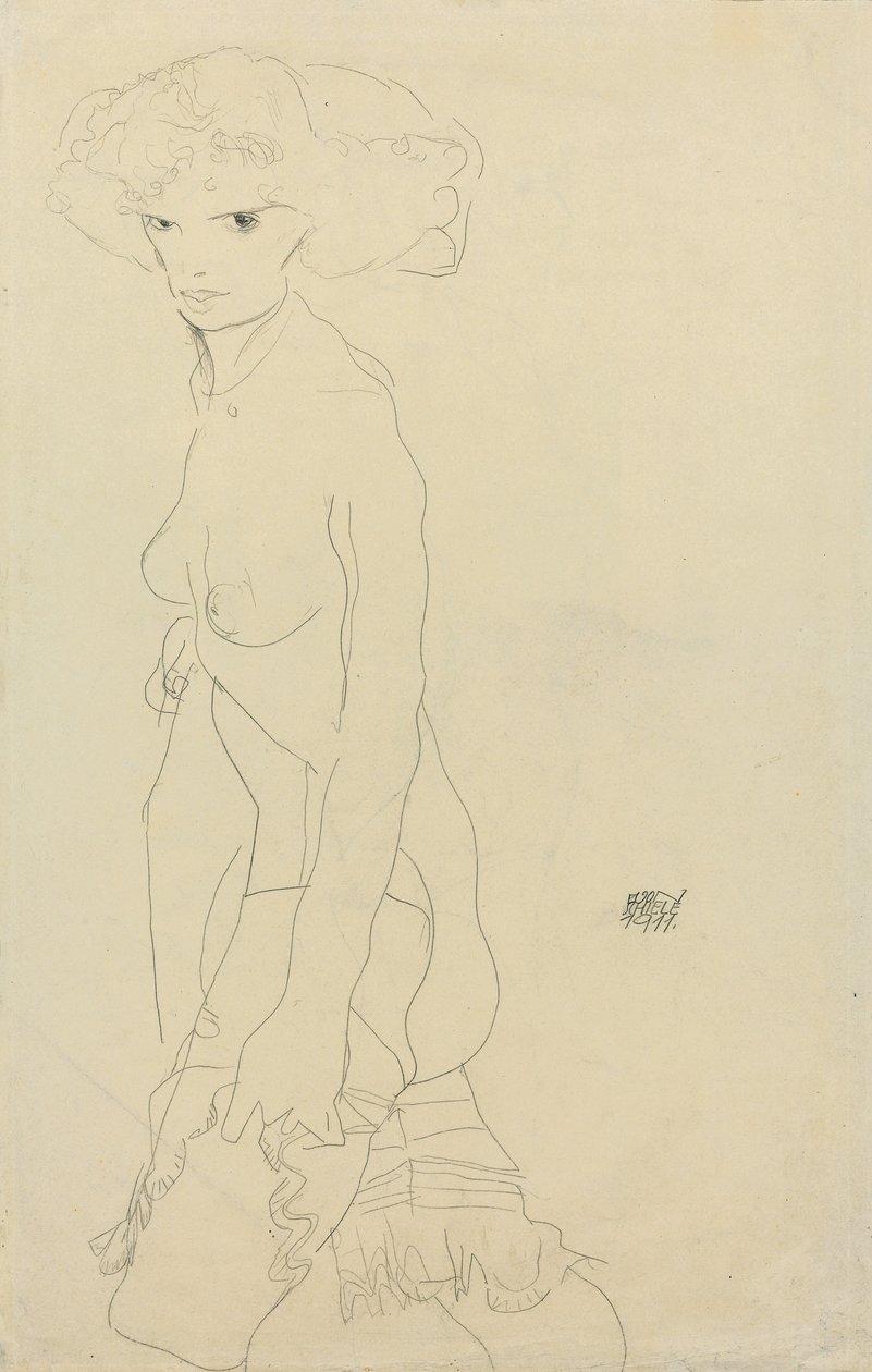 Nu féminin, 1911 - Egon Schiele