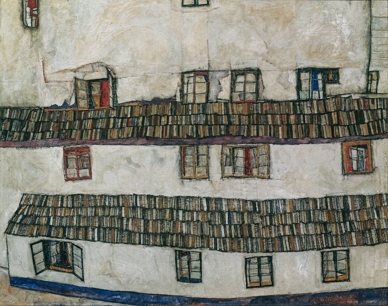 Mur de maison (fenêtre) - Egon Schiele