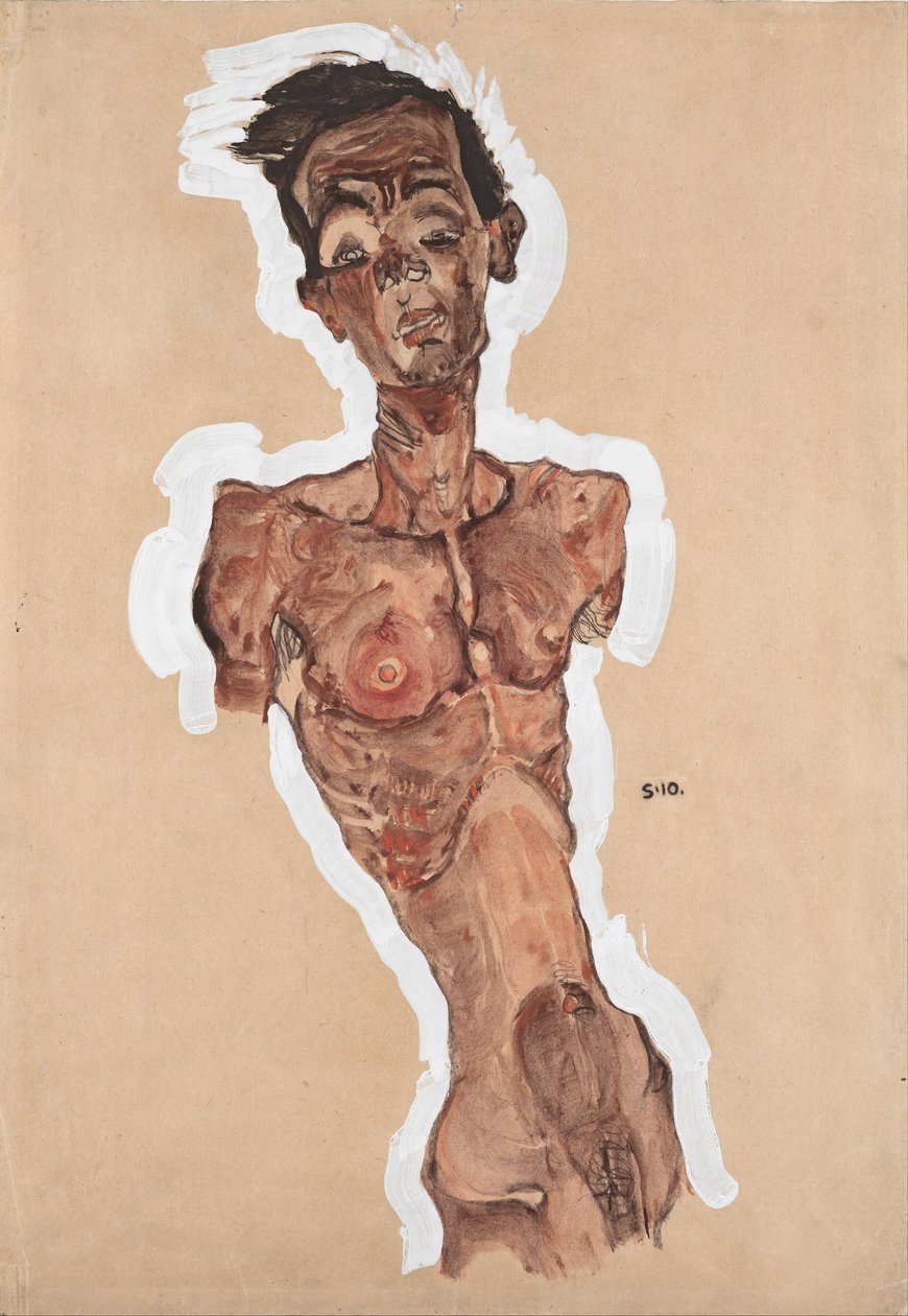 Autoportrait nu, 1910 - Egon Schiele