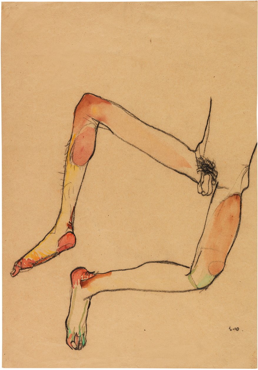 Abdomen masculin nu, 1910 - Egon Schiele