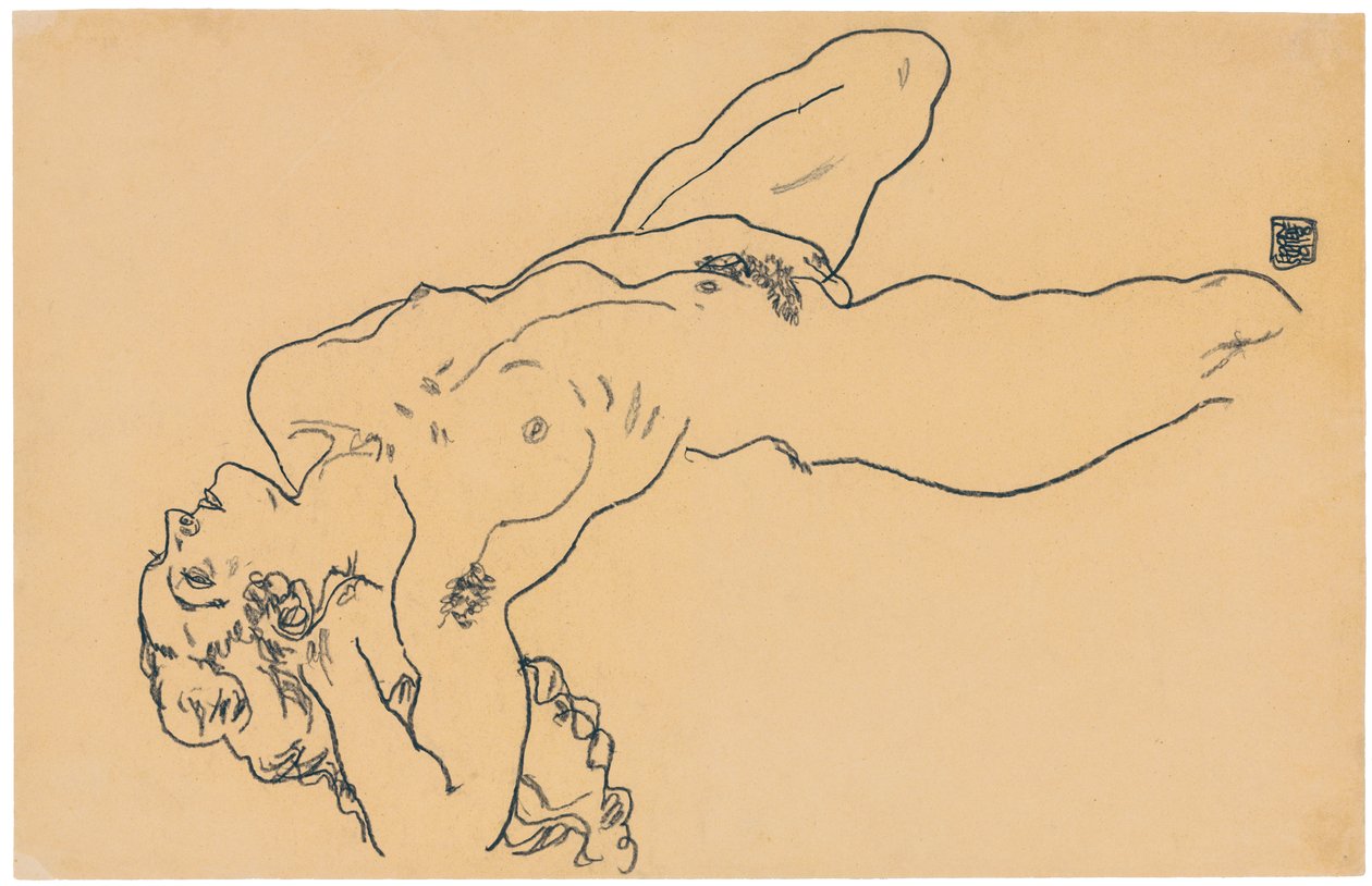 Nu couché, 1918 - Egon Schiele