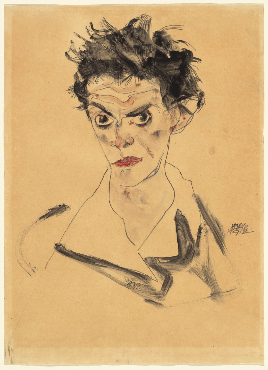 Autoportrait - Egon Schiele
