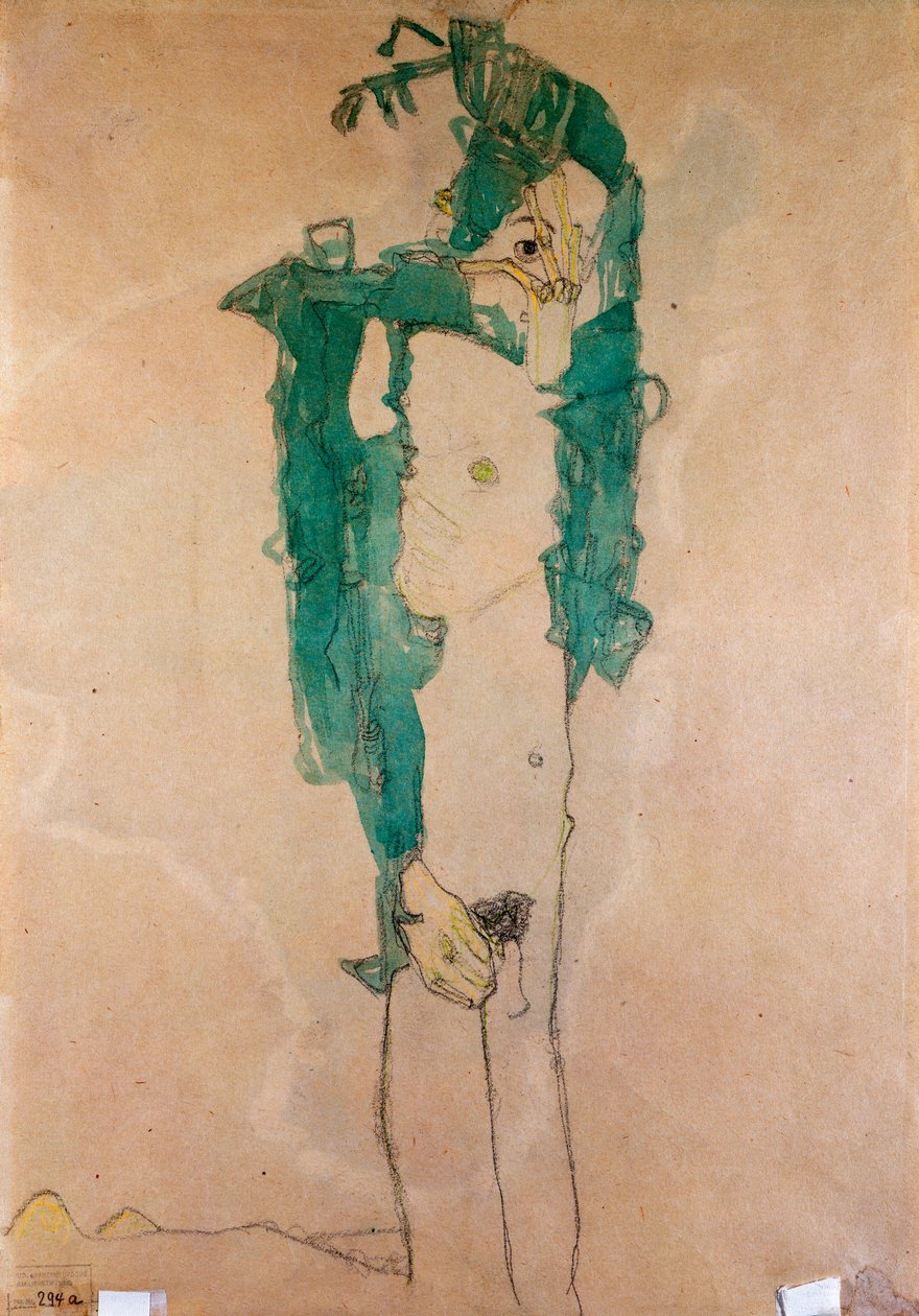 Autoportrait, vers 1910 - Egon Schiele