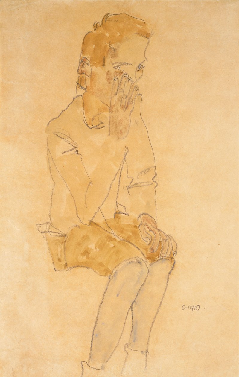 Garçon assis, 1910 - Egon Schiele