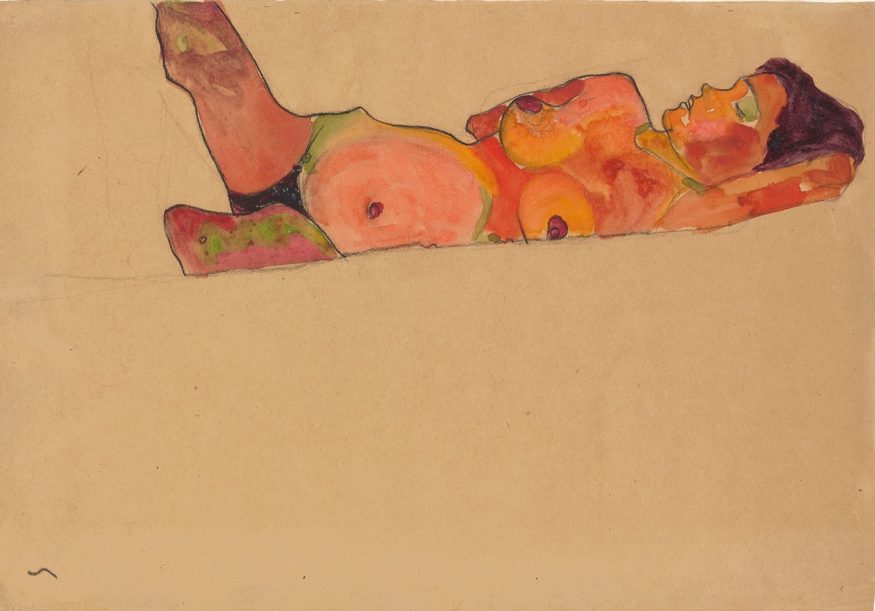 Fille endormie, 1910 - Egon Schiele