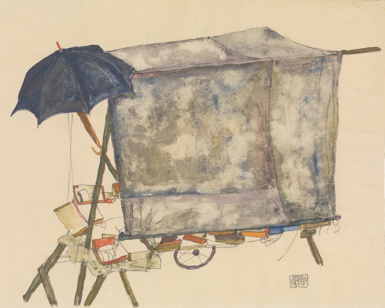 Chariot de rue - Egon Schiele