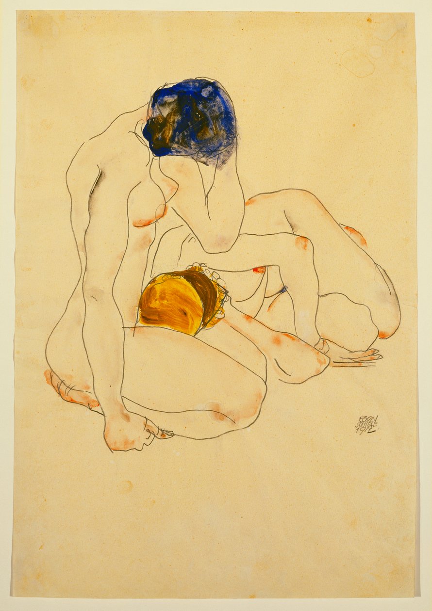Deux amis, 1912 - Egon Schiele