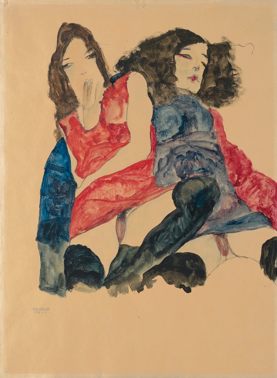 Deux filles, 1911 - Egon Schiele