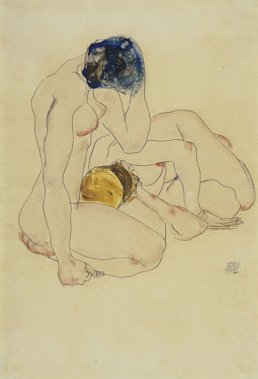 Deux amis, 1912 - Egon Schiele