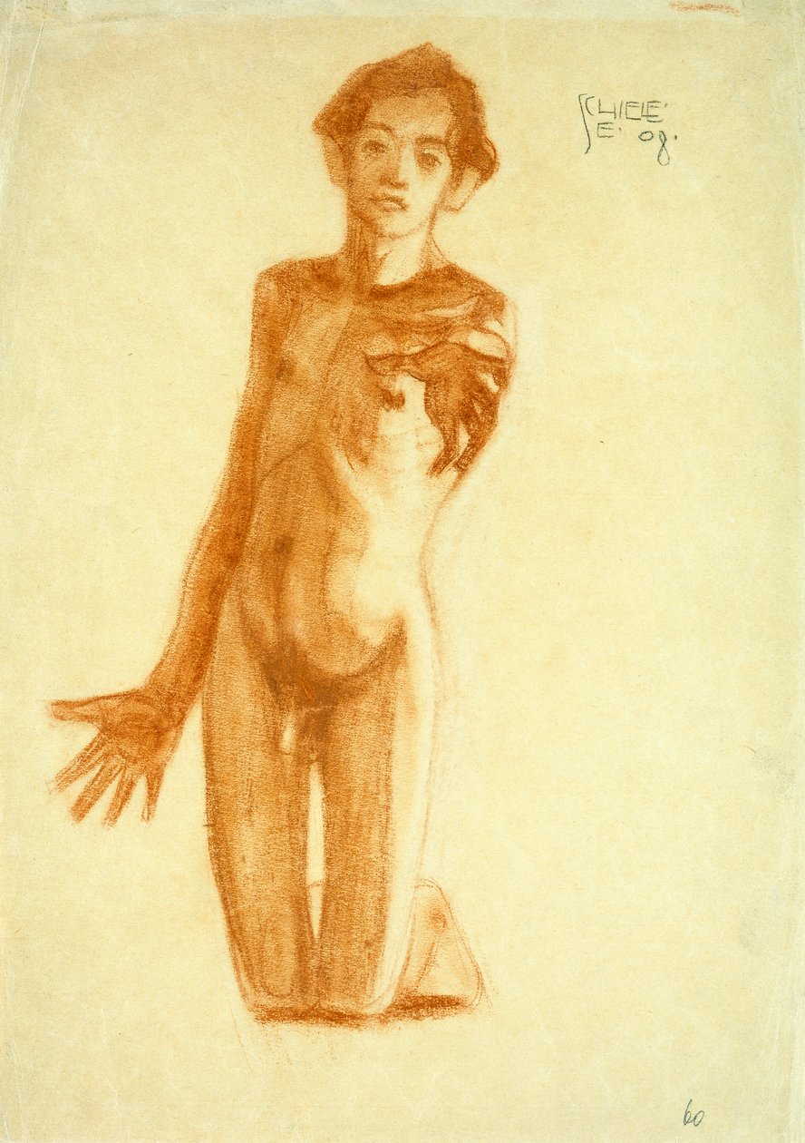 Jeune Homme à Genoux, 1908 - Egon Schiele