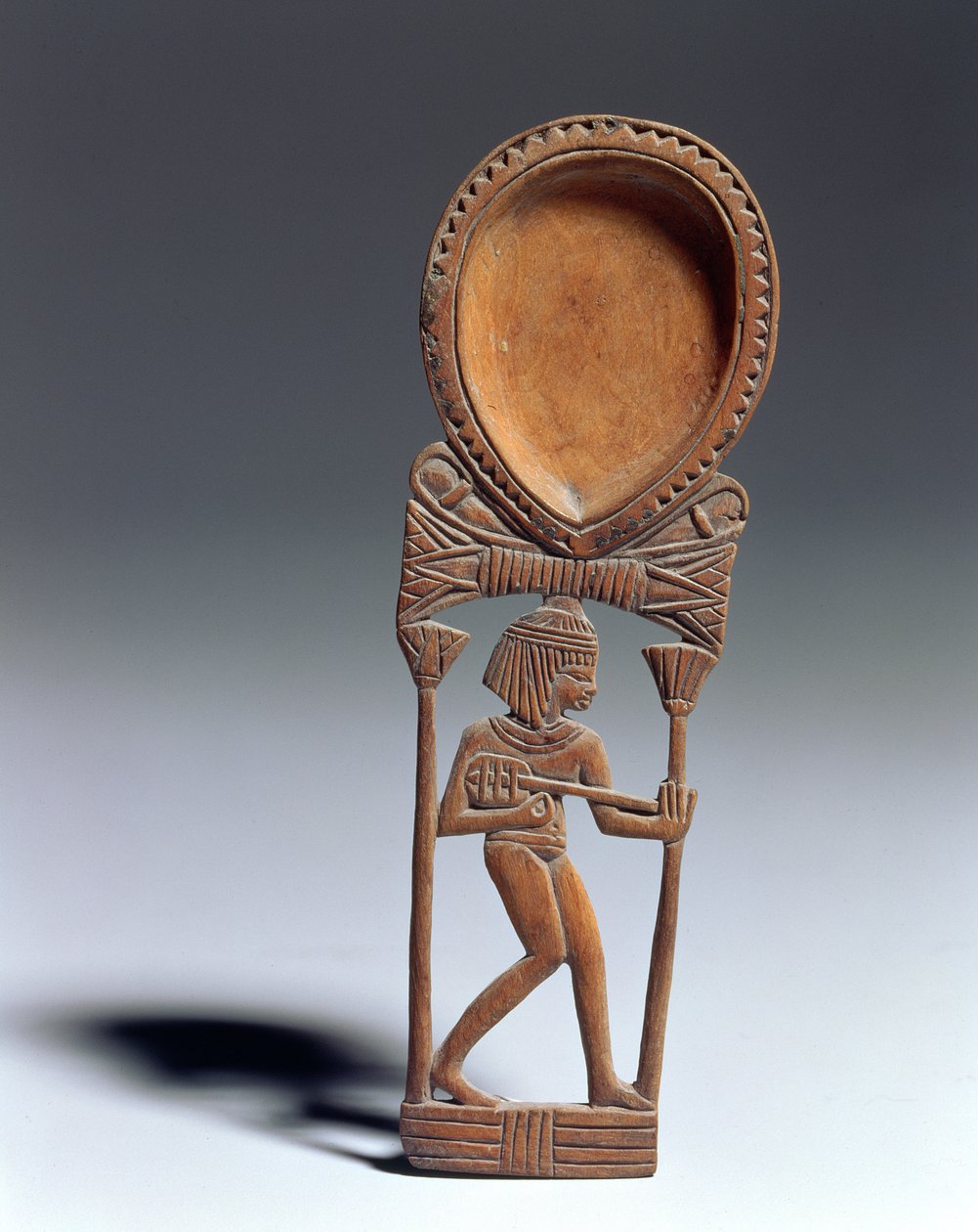 Cuillère cosmétique avec une figure de luthiste, Nouvel Empire - Egyptian 18th Dynasty