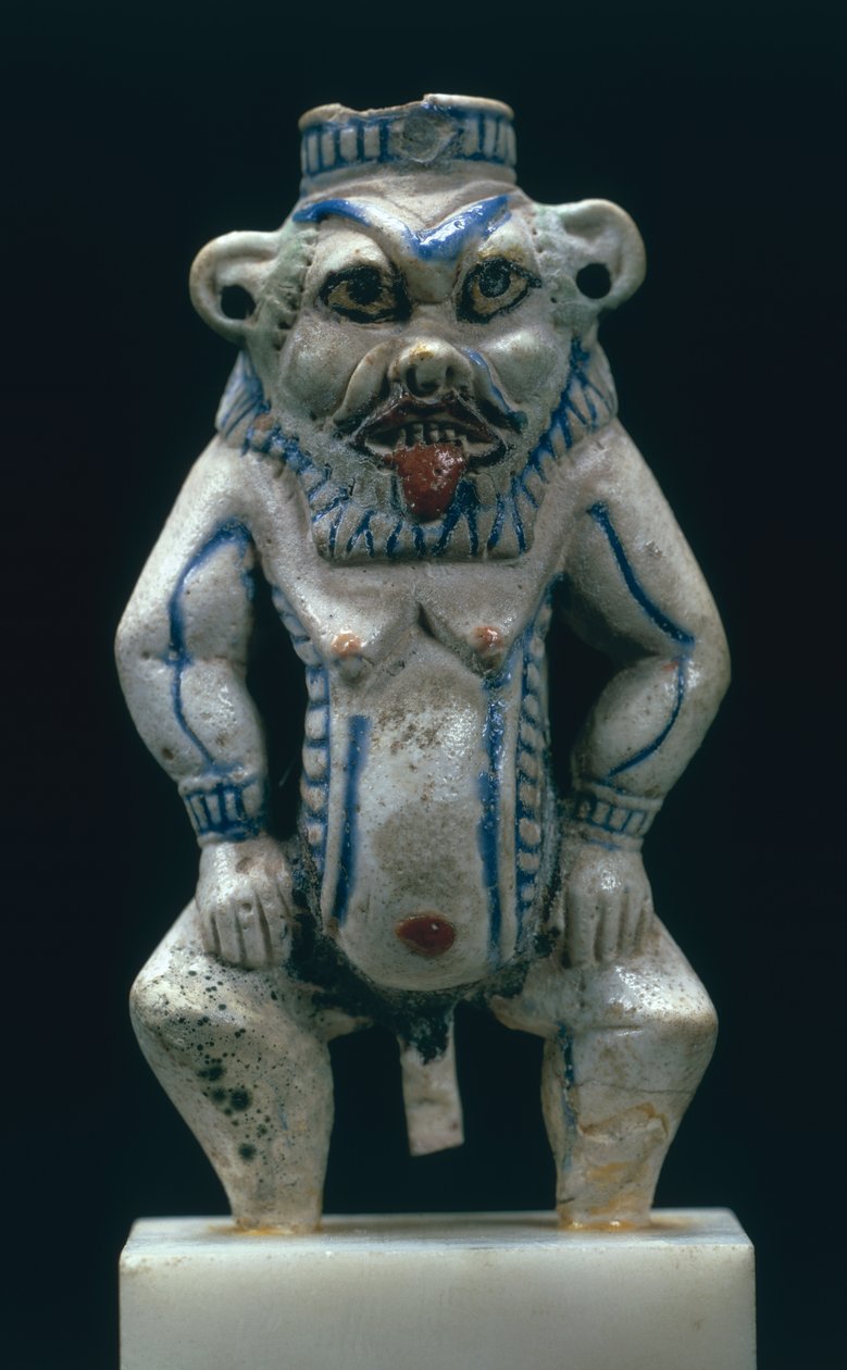 Pot de khôl en forme du dieu Bès, Nouvel Empire, vers 1400-1300 av. J.-C. - Egyptian 18th Dynasty
