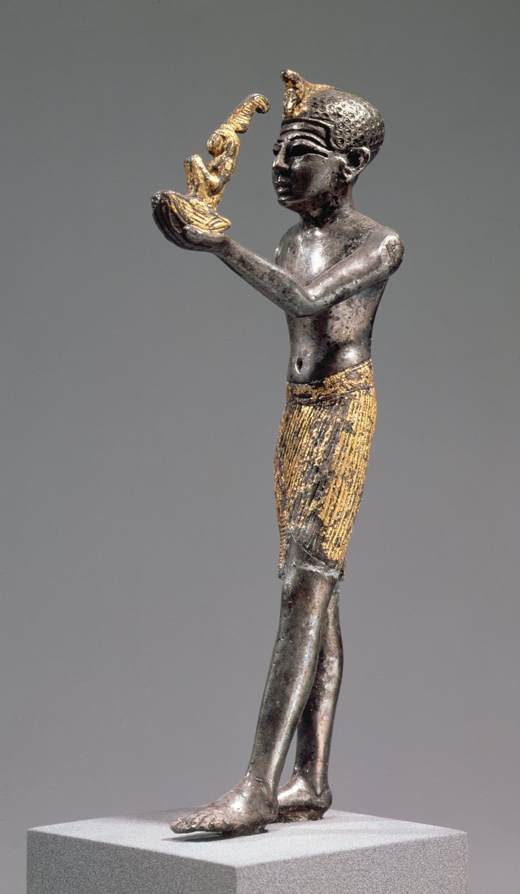 Pharaon faisant une offrande devant la déesse Maât, Nouvel Empire, 1303-1224 av. J.-C. - Egyptian 19th Dynasty