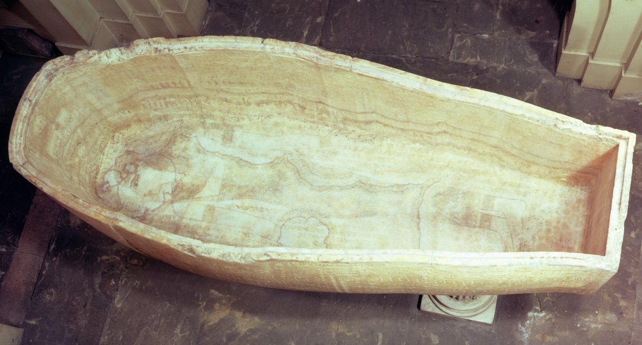 Le sarcophage de Séthi Ier, vu de dessus, c.1300 av. J.-C. - Egyptian 19th Dynasty