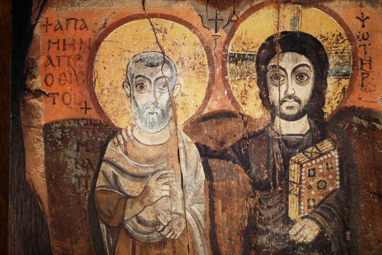 Jésus et Menas dans une icône du sixième siècle - Egyptian
