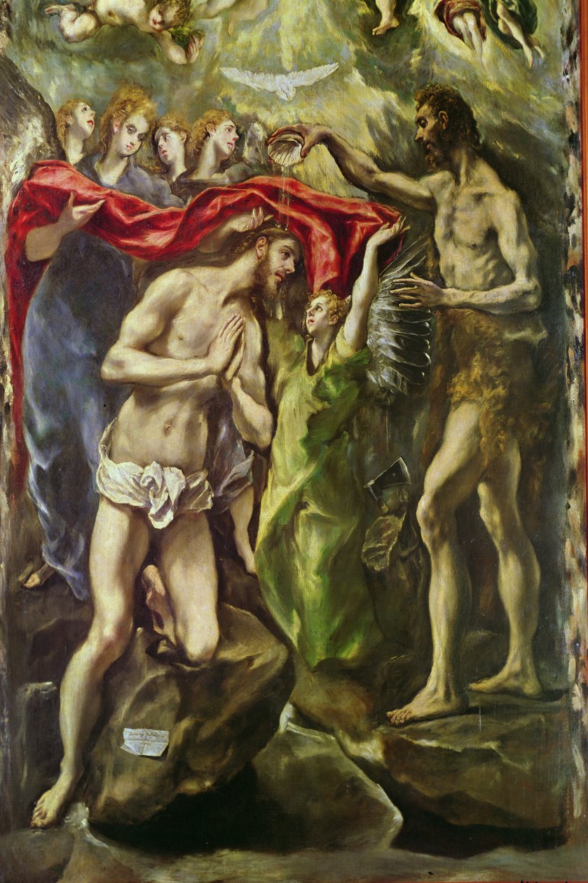 Le Baptême du Christ (détail) - El Greco