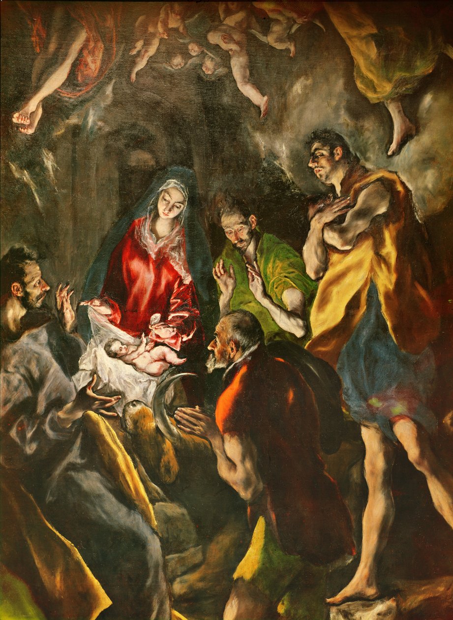 Le Baptême du Christ (détail de la section inférieure), 1596-1600 - El Greco