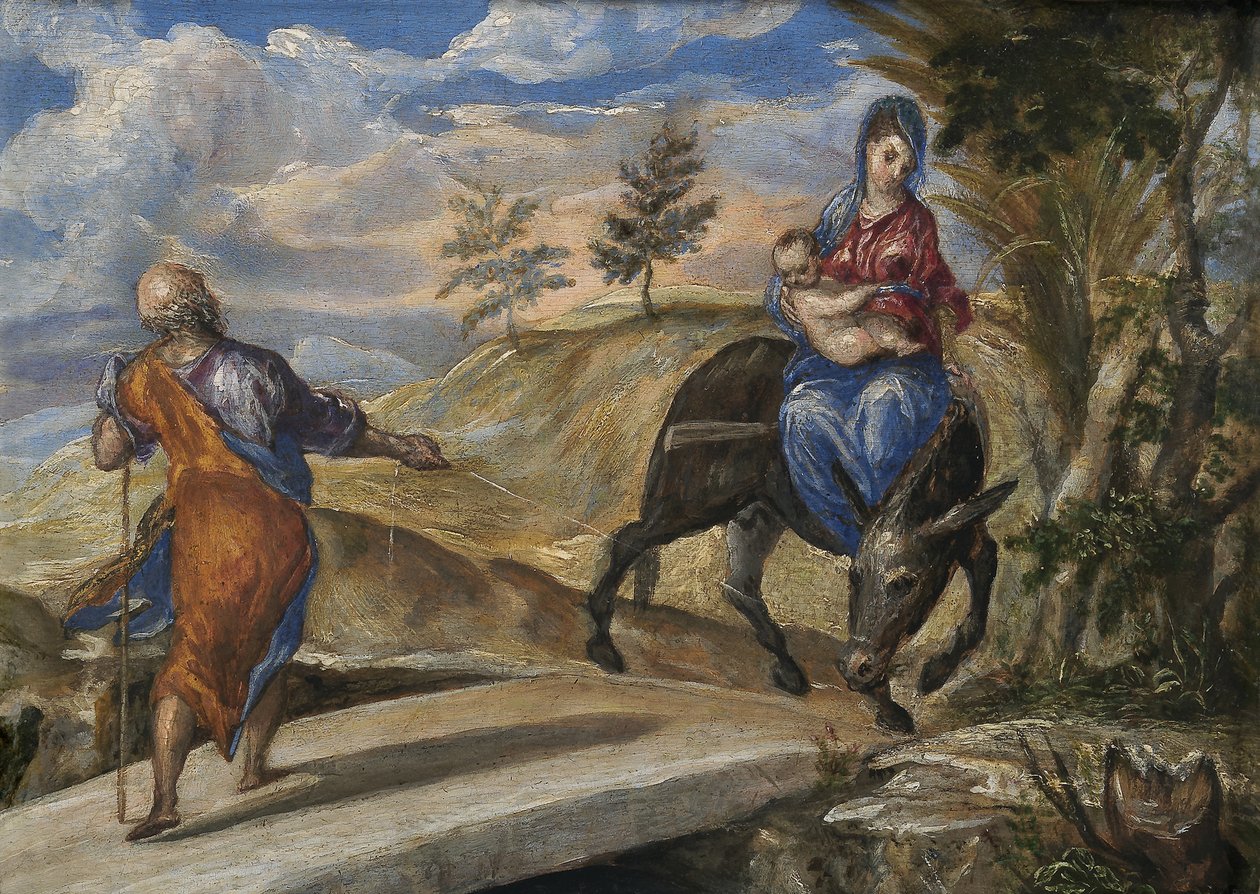 La fuite en Égypte, vers 1570 - El Greco