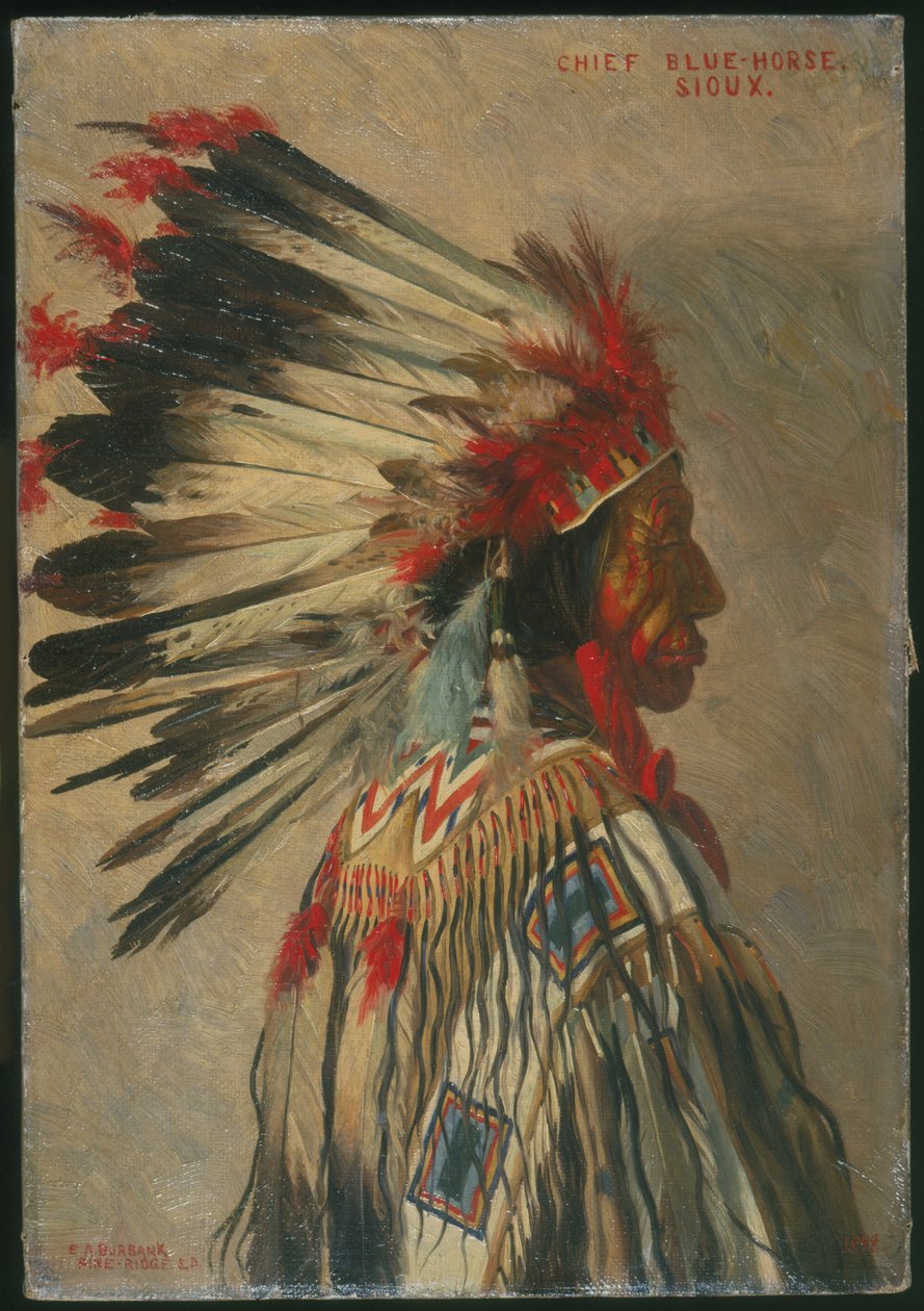 Chef Blue Horse, Sioux - Elbridge Ayer Burbank
