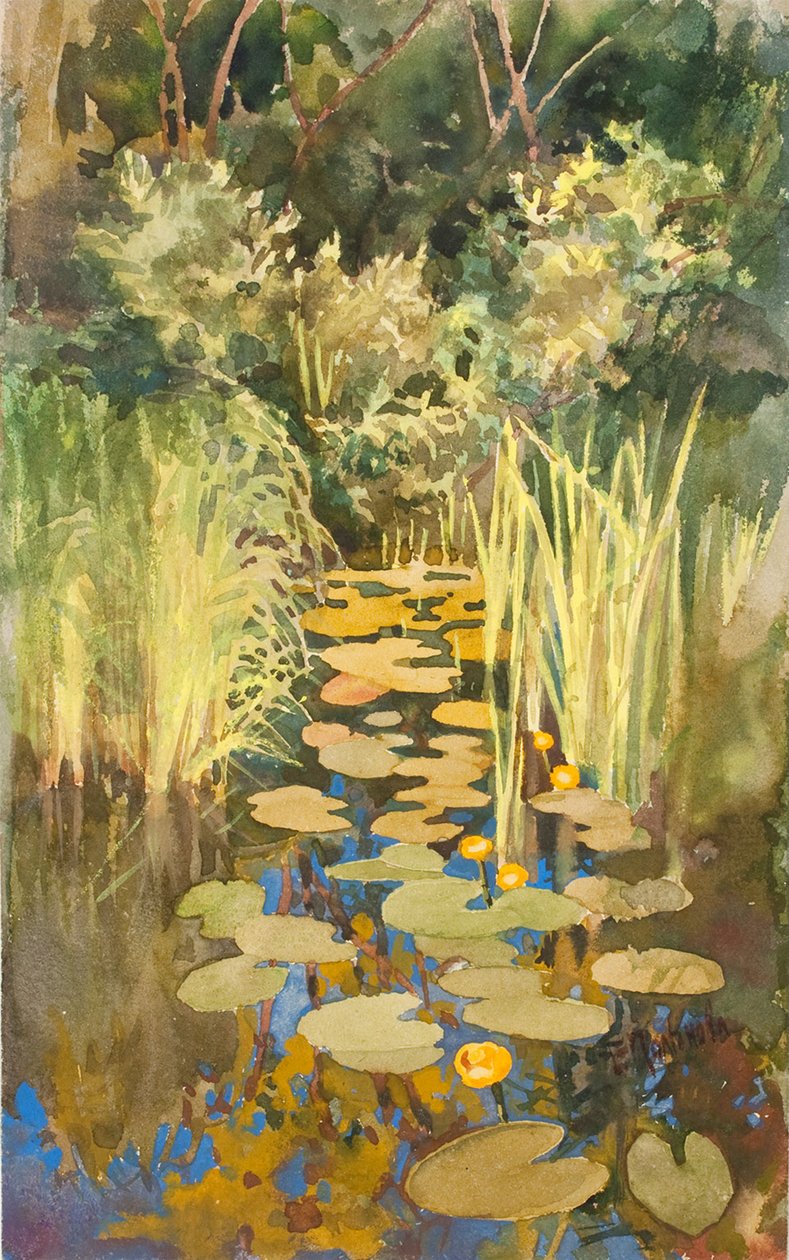 Eaux calmes à Abramtsevo, vers 1888 - Elena Dmitryevna Polenova