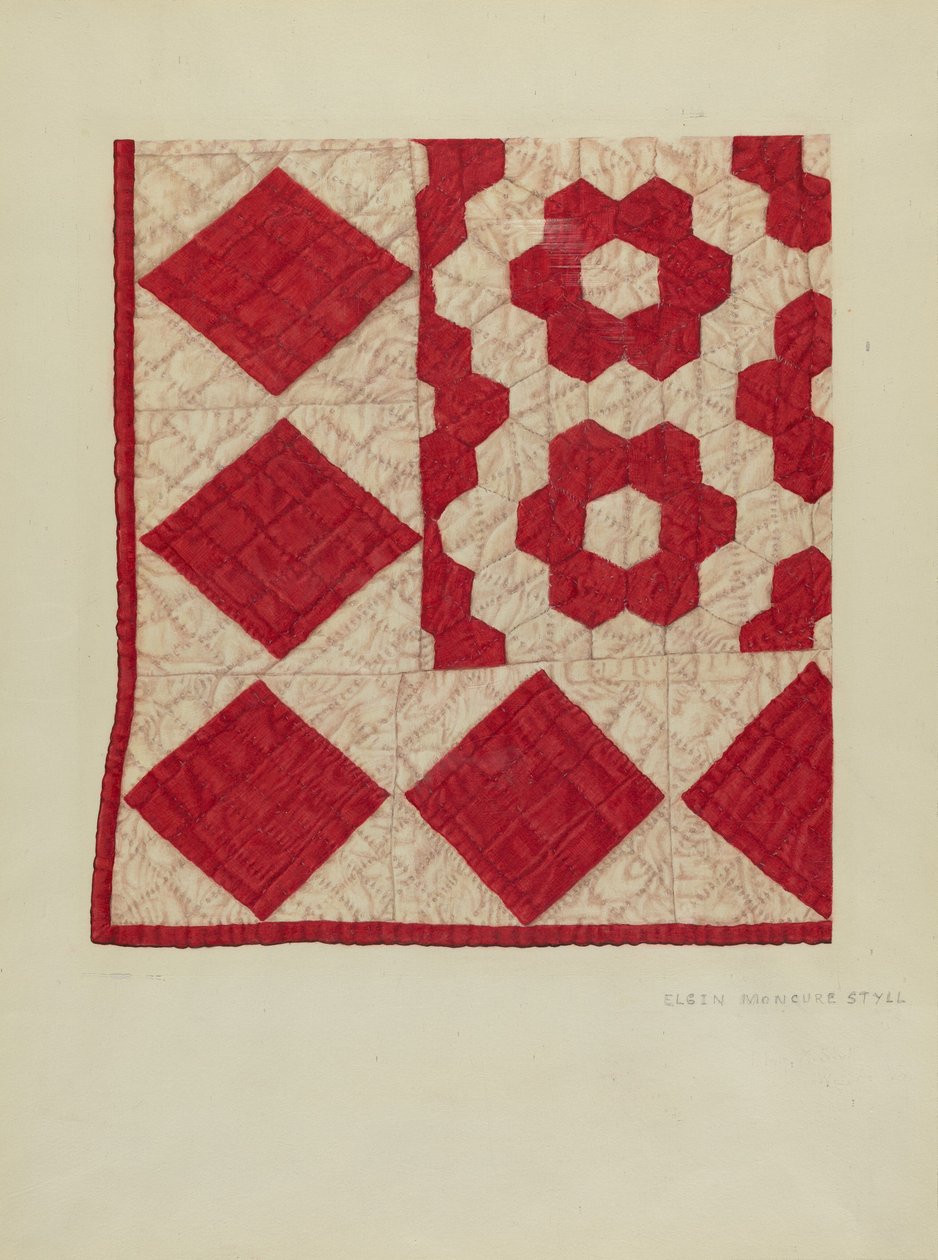 Couverture en patchwork - Elgin Moncure Styll