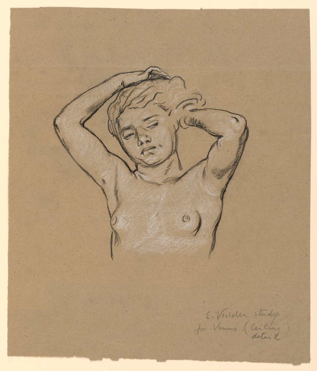 Dessin, étude pour "Vénus", vers 1885 - Elihu Vedder