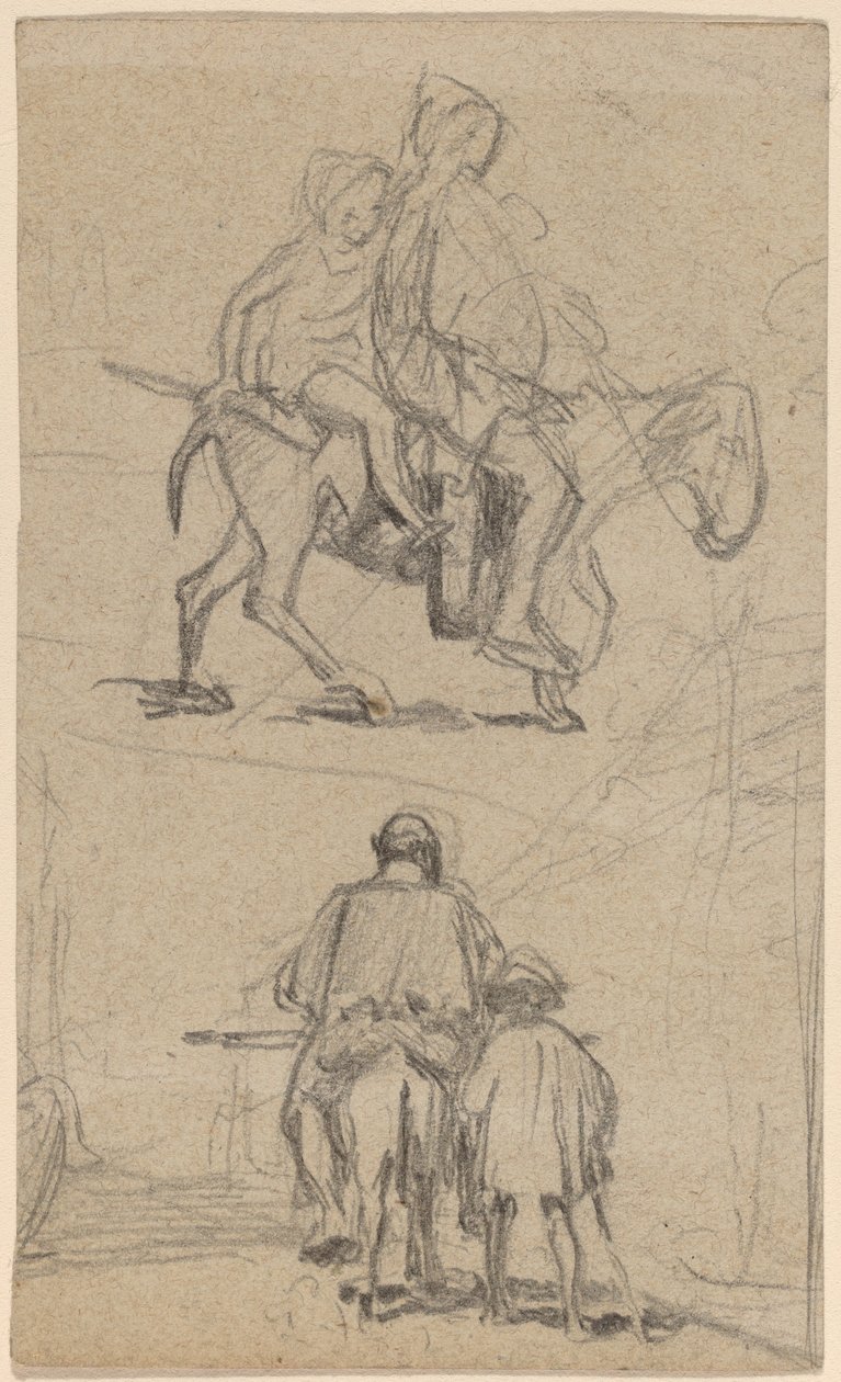 Père, fils et âne - Elihu Vedder