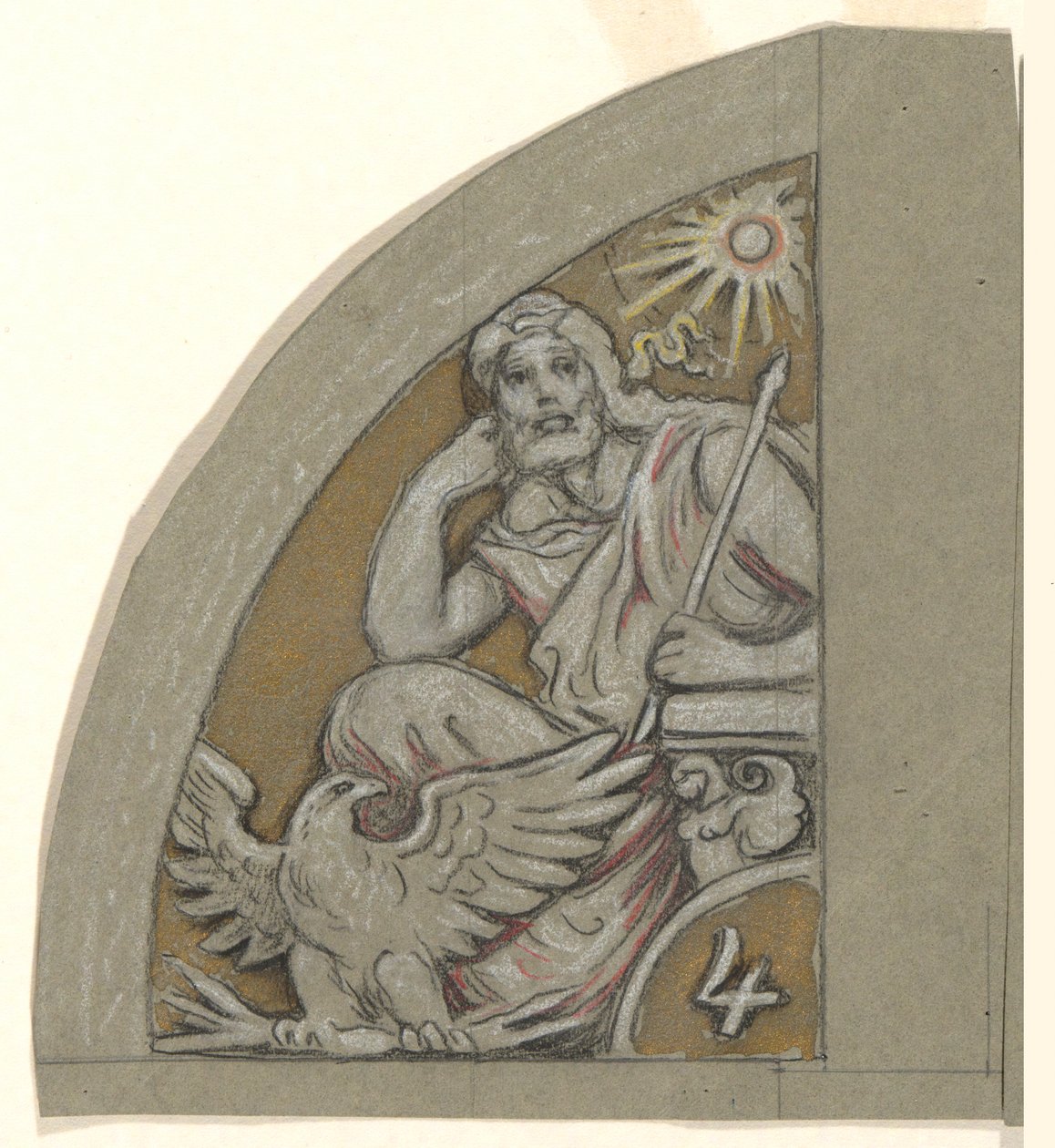 Étude pour Jupiter - Elihu Vedder