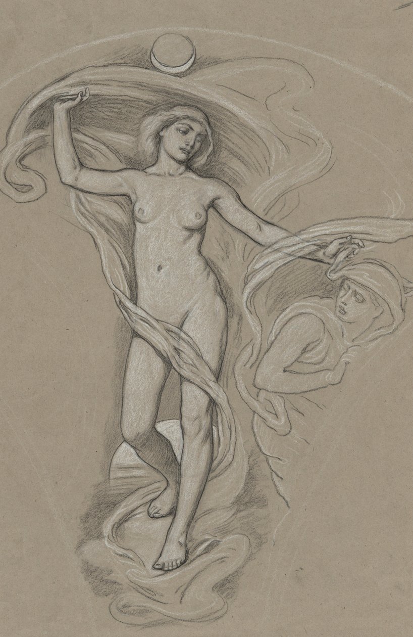Étude pour Luna - Elihu Vedder