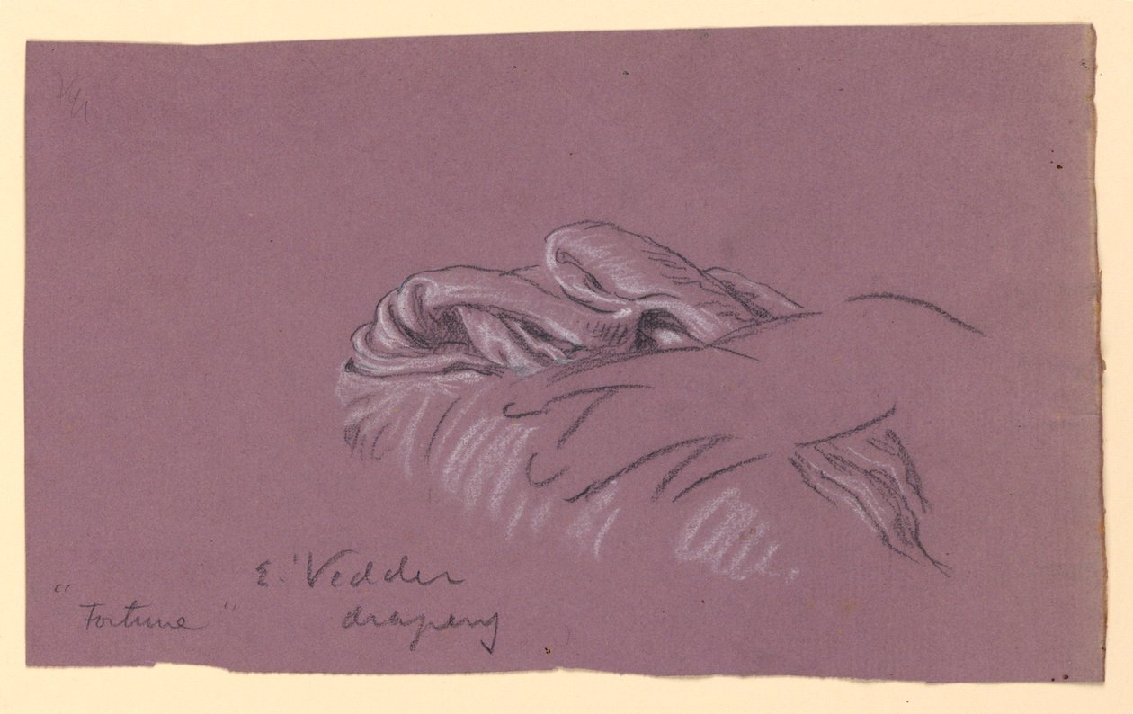 Étude de draperie de "Fortune" - Elihu Vedder