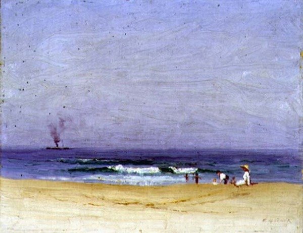 Sur la plage - Elioth Gruner