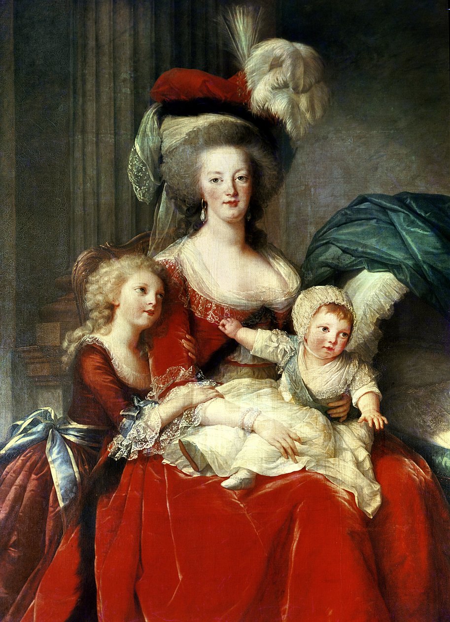 Marie-Antoinette (1755-93) et ses quatre enfants, 1787 (détail) - Elisabeth Louise Vigee Lebrun