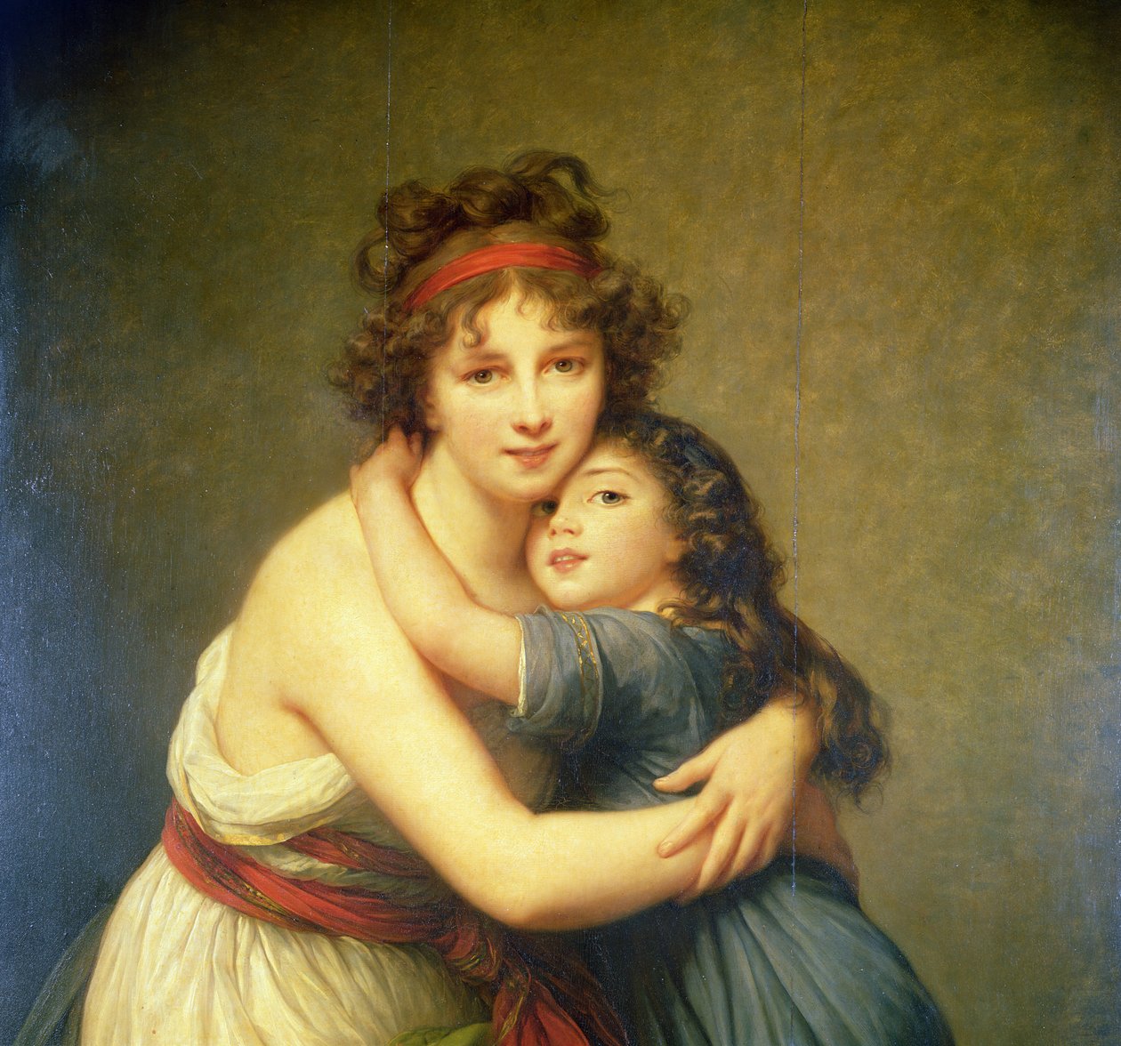 Madame Vigée-Lebrun et sa fille, Jeanne-Lucie-Louise (détail) - Elisabeth Louise Vigee Lebrun