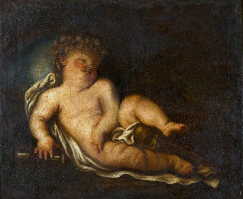 Enfance avec attributs de la vie et de la mort - Elisabetta Sirani