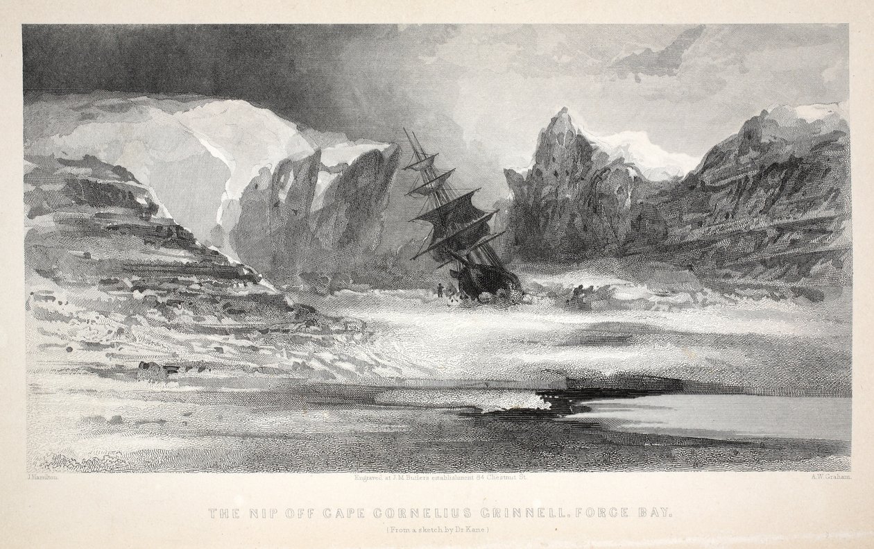 Le Nip au Cap Cornelius Grinnell, Force Bay, illustration de 