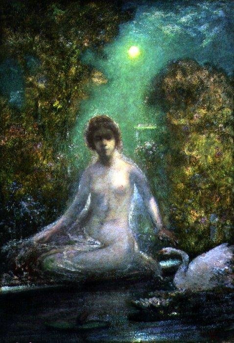 Léda et le cygne - Elliot Daingerfield