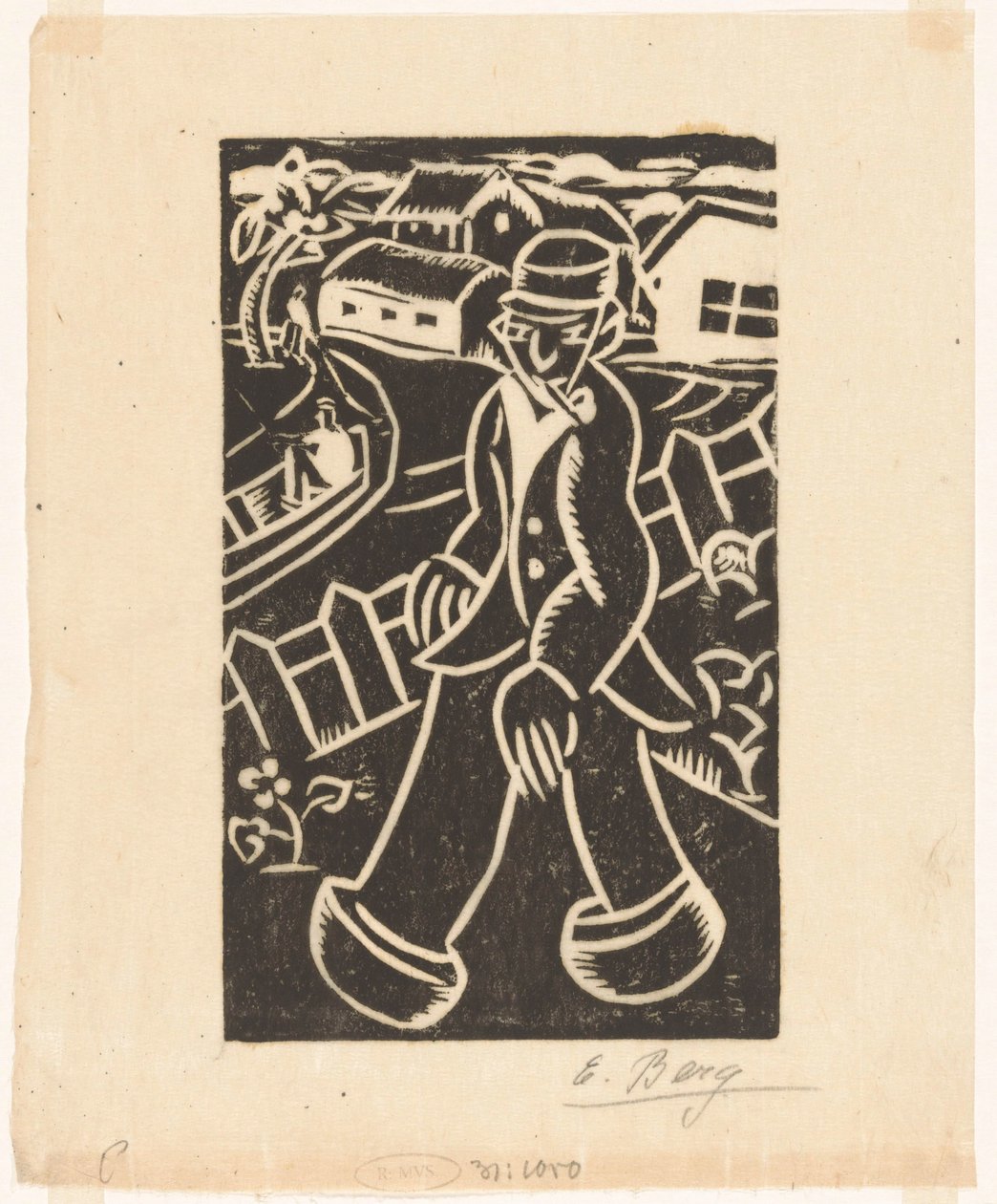 Paysans - Else Berg (signed by artist)