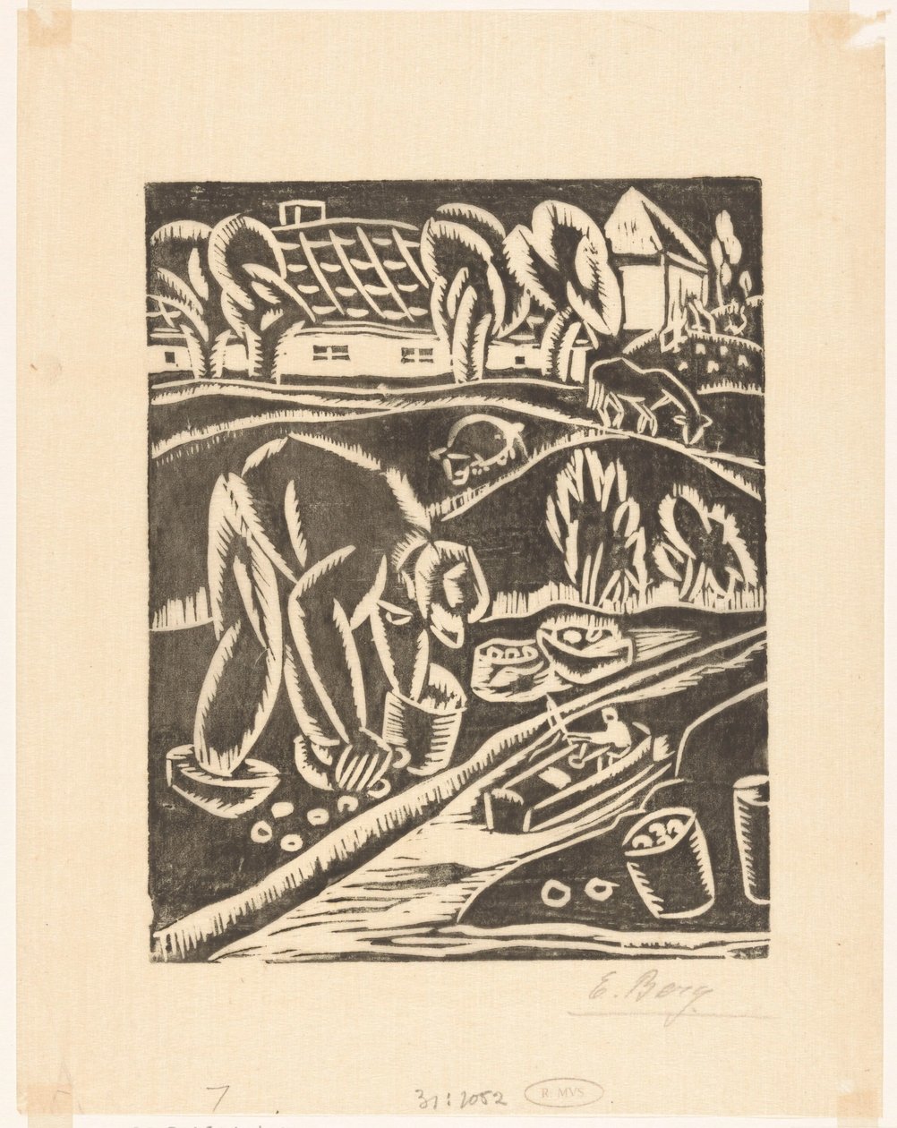 Ferme - Else Berg (signed by artist)