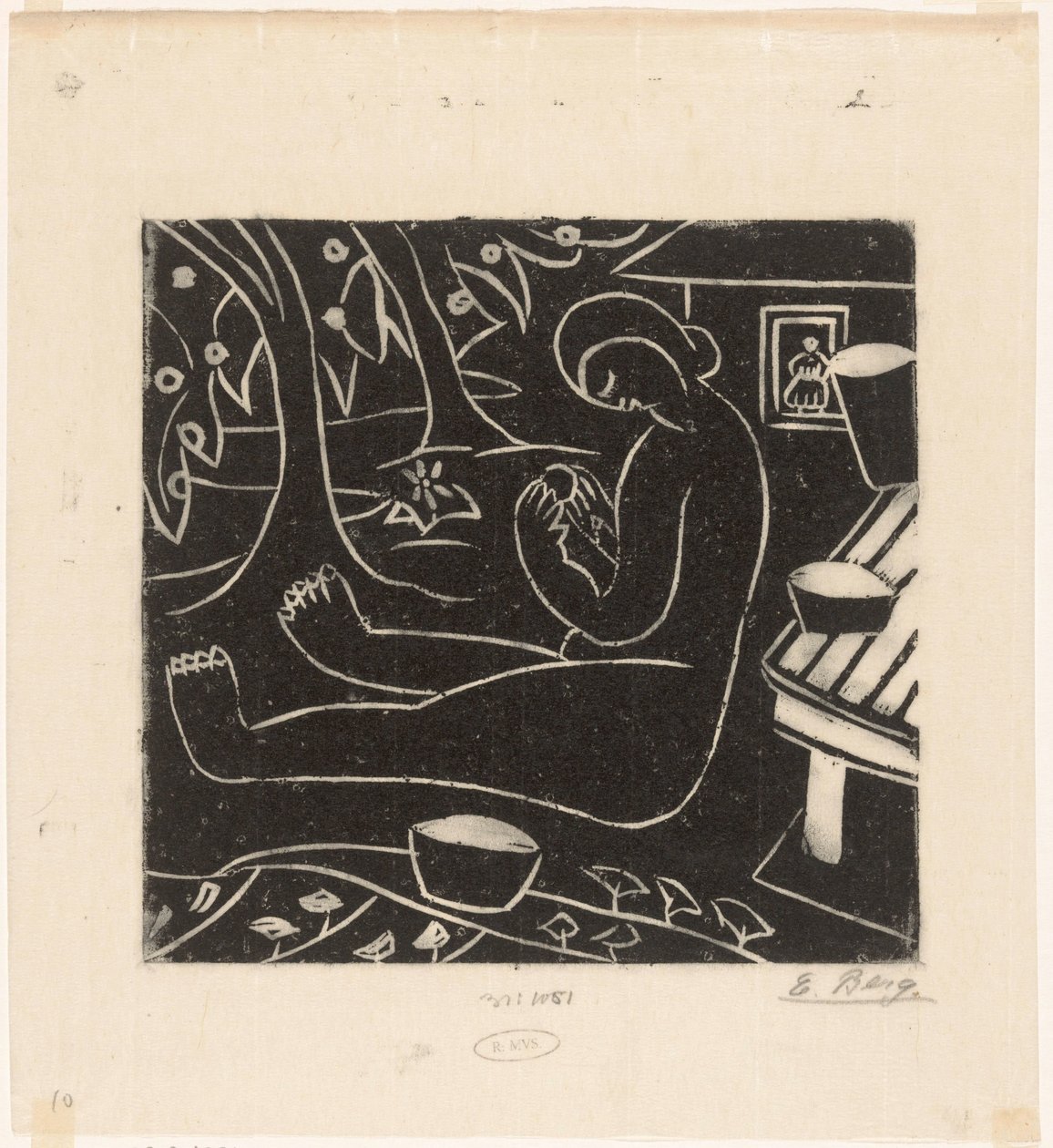 Femme assise - Else Berg (signed by artist)