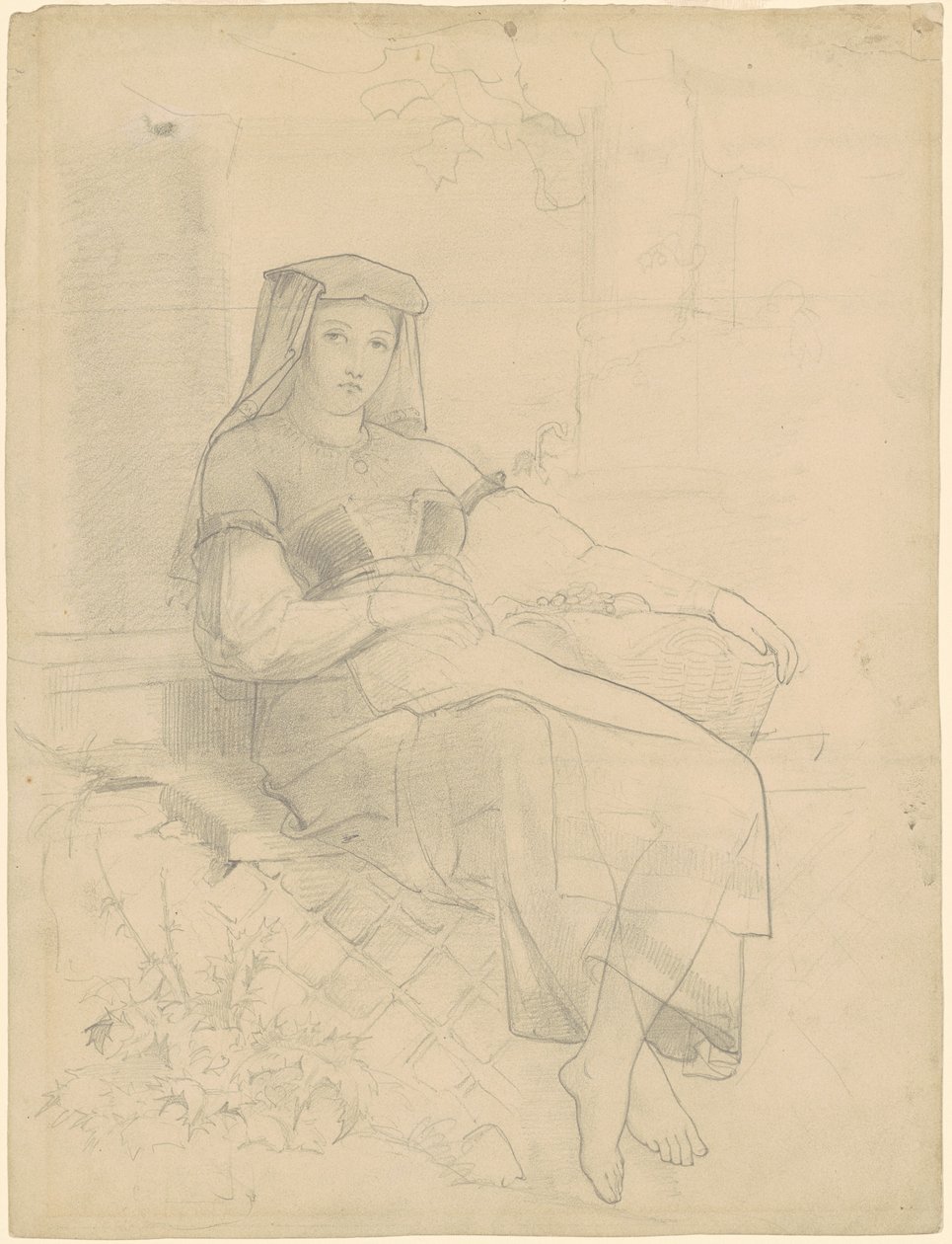 Femme allongée - Emanuel Gottlieb Leutze