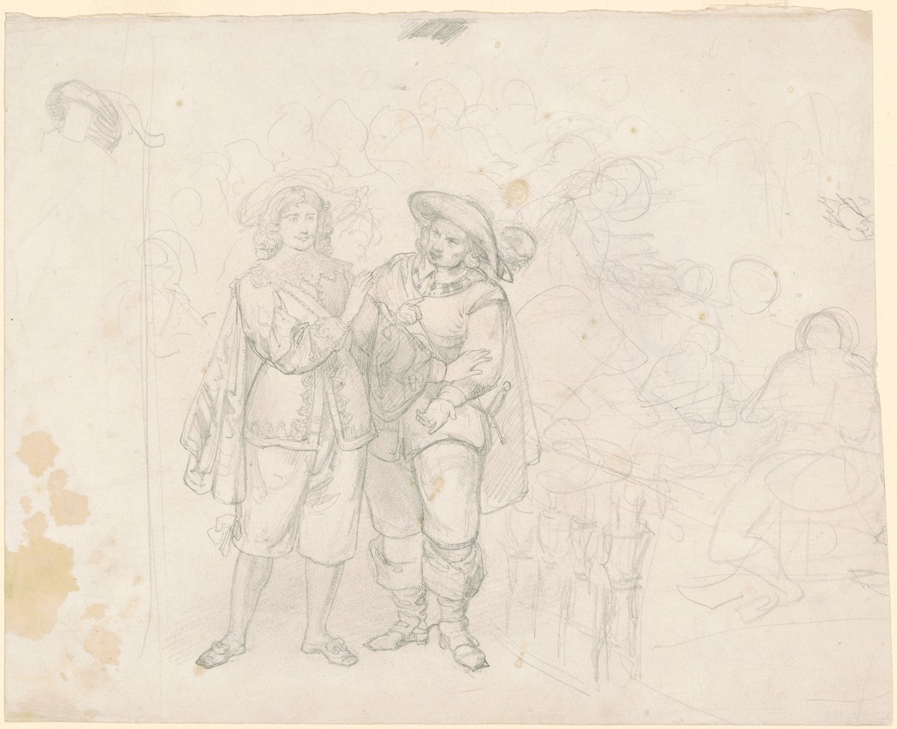 Deux cavaliers (recto) - Emanuel Gottlieb Leutze